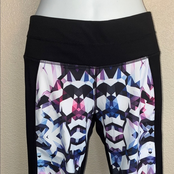 ATHLETA Black Leggings with Colorful Front Section. S - Picture 5 of 16